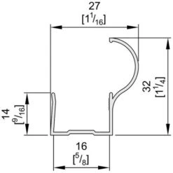 Profil Poignée Pour Porte 16 Mm - L : 2700 Mm - Argent -Promos Matériel Boutique 455924 4