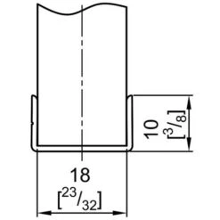 Profil En U Pour Porte 18 Mm - L : 3000 Mm - Bronze -Promos Matériel Boutique 455936 4