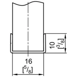 Profil En U Pour Porte 16 Mm - L : 3000 Mm - Or -Promos Matériel Boutique 455938 4