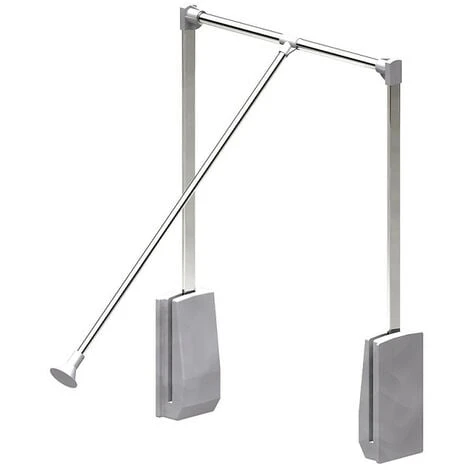 Elévateur De Penderie Acier - Boîtier Argent - Largeur Dressing 920-1240 Mm 1 Elévateur De Penderie Acier - Boîtier Argent - Largeur Dressing 920-1240 Mm