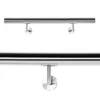 Kit Main Courante Rambarde Support Mural 100 Cm Dispositif De Fixation Escaliers Acier Affiné V2A