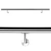 Kit Main Courante Rambarde Support Mural 150 Cm Dispositif De Fixation Escaliers Acier Affiné V2A