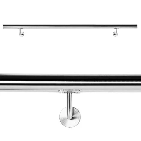 Kit Main Courante Rambarde Support Mural 200 Cm Dispositif De Fixation Escaliers Acier Affiné V2A 1 Kit Main Courante Rambarde Support Mural 200 Cm Dispositif De Fixation Escaliers Acier Affiné V2A