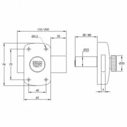 Verrou à Bouton Cylindre Série B5 IFAM - Longueur: 50 Mm -Promos Matériel Boutique 46760452 4