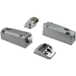 Kit De Penes Haut Et Bas FAPIM Avec Gache 8401 Gris 9006 Pour Crémone Pompier Panama - 8401G5