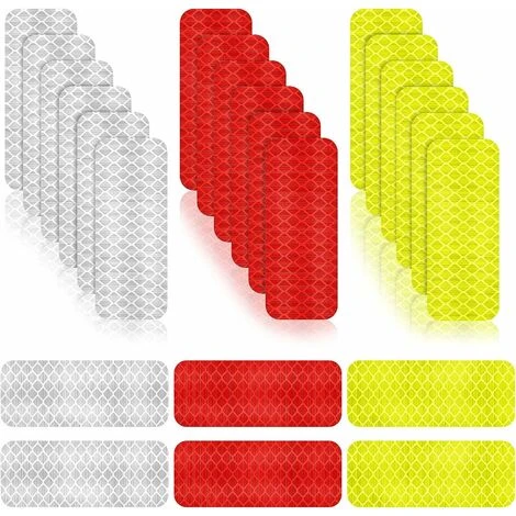 24 Pcs Autocollants Réfléchissants D'Avertissement Stickers Réfléchissants De Sécurité Stickers De Visibilité Nocturne Autocollants De Bande Imperméables Pour Véhicule, 1,18 X 3,25 Pouces Guazhuni 1 24 Pcs Autocollants Réfléchissants D'Avertissement Stickers Réfléchissants De Sécurité Stickers De Visibilité Nocturne Autocollants De Bande Imperméables Pour Véhicule, 1,18 X 3,25 Pouces Guazhuni