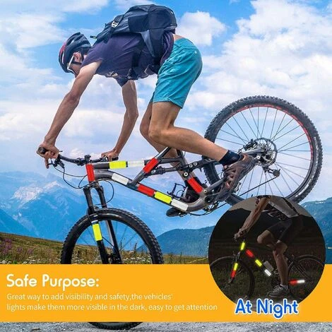 24 Pcs Autocollants Réfléchissants D'Avertissement Stickers Réfléchissants De Sécurité Stickers De Visibilité Nocturne Autocollants De Bande Imperméables Pour Véhicule, 1,18 X 3,25 Pouces Guazhuni 4 24 Pcs Autocollants Réfléchissants D'Avertissement Stickers Réfléchissants De Sécurité Stickers De Visibilité Nocturne Autocollants De Bande Imperméables Pour Véhicule, 1,18 X 3,25 Pouces Guazhuni – Image 4