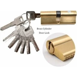 Cylindre De Serrure,Cylindre Débrayable 42.5/42.5(85mm) 8 Clés Finition En Laiton Haute Sécurité Anti Pic Anti Perceuse Anti Coup Guazhuni -Promos Matériel Boutique 47207304 3