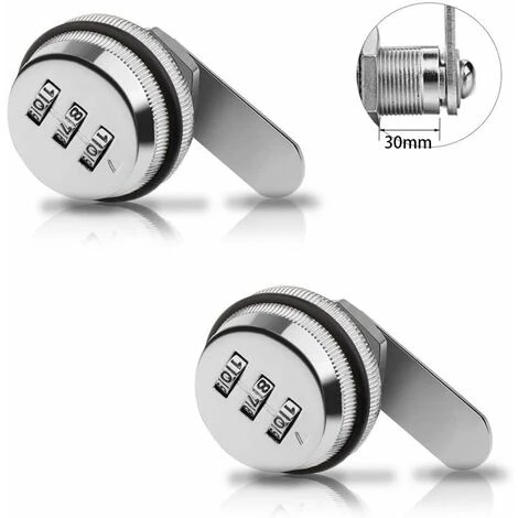 Serrure à Came à Combinaison De Code,2 Pièces Serrure à Combinaison De Tiroir,Serrure à Came à Languette Rotative Pour Boîte à Outils Pour Armoire à Tiroirs De Bureau Guazhuni (Argent) 1 Serrure à Came à Combinaison De Code,2 Pièces Serrure à Combinaison De Tiroir,Serrure à Came à Languette Rotative Pour Boîte à Outils Pour Armoire à Tiroirs De Bureau Guazhuni (Argent)