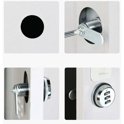 Serrure à Came à Combinaison De Code,2 Pièces Serrure à Combinaison De Tiroir,Serrure à Came à Languette Rotative Pour Boîte à Outils Pour Armoire à Tiroirs De Bureau Guazhuni (Argent) 2 Serrure à Came à Combinaison De Code,2 Pièces Serrure à Combinaison De Tiroir,Serrure à Came à Languette Rotative Pour Boîte à Outils Pour Armoire à Tiroirs De Bureau Guazhuni (Argent) – Image 2