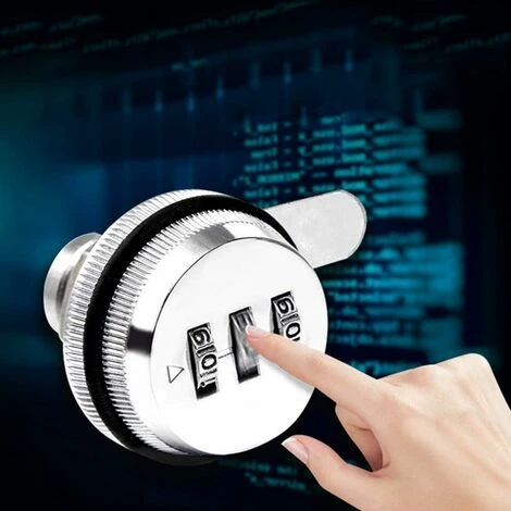 Serrure à Came à Combinaison De Code,2 Pièces Serrure à Combinaison De Tiroir,Serrure à Came à Languette Rotative Pour Boîte à Outils Pour Armoire à Tiroirs De Bureau Guazhuni (Argent) 3 Serrure à Came à Combinaison De Code,2 Pièces Serrure à Combinaison De Tiroir,Serrure à Came à Languette Rotative Pour Boîte à Outils Pour Armoire à Tiroirs De Bureau Guazhuni (Argent) – Image 3