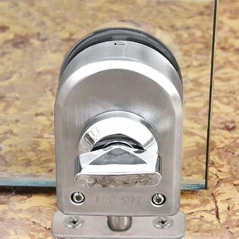 Serrure De Porte Sécurité Anti-Vol De Porte En Verre Verrou D'acier Inoxydable De 10-12mm Ouvrez/Fermez L'utilisation De Salle Bains Bureau D'hôtel De Maison Guazhuni (Argent) 4 Serrure De Porte Sécurité Anti-Vol De Porte En Verre Verrou D'acier Inoxydable De 10-12mm Ouvrez/Fermez L'utilisation De Salle Bains Bureau D'hôtel De Maison Guazhuni (Argent) – Image 4