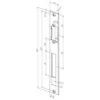 Plaque De Frappe Plate 691 Inox Ma Rect.B.25xL.250mm DIN Gauche/droit ASSA ABLOY