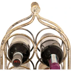 Porte-bouteille De Vin En Fer Forgé Porte-bouteille De Vin Mousseux 105x12 Cm Présentoir à Vin Au Sol Pour 16 Bouteilles -Promos Matériel Boutique 49467647 5