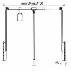 Élévateur De Penderie Double à Charge Réglable - Charge Maxi : 20 Kg - Charge Mini : 14 Kg - Décor : Gris Alu - Décor Tube : Chromé - Fixation : Latérale - Hauteur : 910 Mm - Largeur Maxi : 1150 Mm - 6 Élévateur De Penderie Double à Charge Réglable - Charge Maxi : 20 Kg - Charge Mini : 14 Kg - Décor : Gris Alu - Décor Tube : Chromé - Fixation : Latérale - Hauteur : 910 Mm - Largeur Maxi : 1150 Mm - -Promos Matériel Boutique 49990360 3