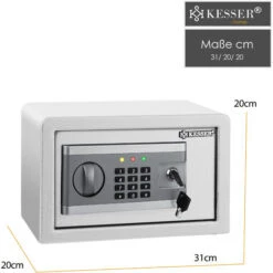 KESSER® Coffre-fort Électrique Boîtier à Piles Inclus Coffre-fort électronique Triple Verrouillage à Double Boulon Coffre-fort Mural Ou à Poser Au Sol Coffre-fort à Poser Éclairage Intérieur A -Promos Matériel Boutique 50753447 4