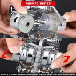 Boutons Inox De Porte De Douche Coulissante Poignées De Porte De Douche En Verre Pour Salle De Bain Cuisine Maison Bureau Hôtel 2 Paires，Irisfr -Promos Matériel Boutique 51218232 5