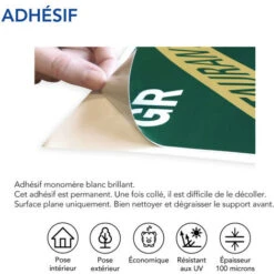 Panneau Propriété Sous Vidéo Surveillance, Panneau Alarme - 24h/24, Sticker, Panneau PVC Ou Aluminium. Caméra De Sécurité - Adhésif - 105 X 75 Mm -Promos Matériel Boutique 51426564 3