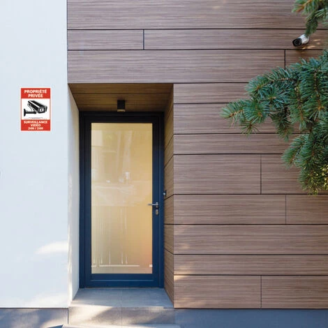Panneau Sécurité Propriété Privée - Surveillance Vidéo 24h/24, Propriété Privée Sous Alarme, Loi Protection De La Vie Privée - Adhésif - 75 X 105 Mm 2 Panneau Sécurité Propriété Privée - Surveillance Vidéo 24h/24, Propriété Privée Sous Alarme, Loi Protection De La Vie Privée - Adhésif - 75 X 105 Mm – Image 2