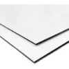 Panneau Composite Aluminium Blanc 2 Mm - Plaque Alu Avec Au Centre Un Polyéthylène (PVC) Aluminium Composite Blanc 2 Mm - 10 X 10 Cm (100 X 100 Mm)