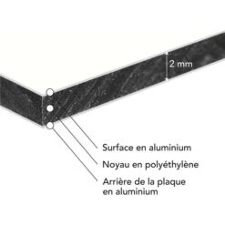 Panneau Composite Aluminium Blanc 2 Mm - Plaque Alu Avec Au Centre Un Polyéthylène (PVC) Aluminium Composite Blanc 2 Mm - 10 X 10 Cm (100 X 100 Mm) -Promos Matériel Boutique 51426798 5