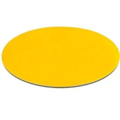 Panneau Composite Aluminium Couleur 3 Mm Rond - Plaque Alu Avec Au Centre Un Polyéthylène (PVC) Aluminium Composite - Jaune - Diamètre 100 Mm