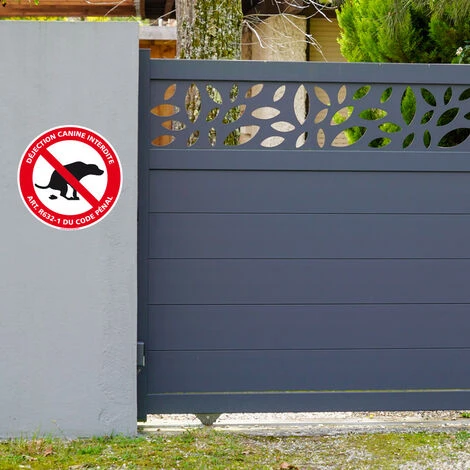 Panneau Déjection Canine Interdite - Article R632-1 Code Pénal. Panneau Crotte De Chien. Sticker, Panneau PVC Ou Aluminium - Adhésif - Diamètre 125 Mm 2 Panneau Déjection Canine Interdite - Article R632-1 Code Pénal. Panneau Crotte De Chien. Sticker, Panneau PVC Ou Aluminium - Adhésif - Diamètre 125 Mm – Image 2