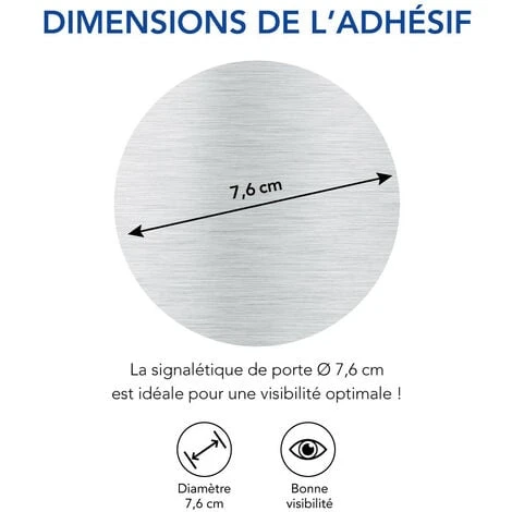 Pictogramme Pas De Publicité (Q0471). Autocollant Souple Effet Alu Brossé Ou Plaque De Porte Alu Brossé Ep 2mm Au Choix - Adhésif Aspect Aluminium Brossé - Diamètre 76 Mm 4 Pictogramme Pas De Publicité (Q0471). Autocollant Souple Effet Alu Brossé Ou Plaque De Porte Alu Brossé Ep 2mm Au Choix - Adhésif Aspect Aluminium Brossé - Diamètre 76 Mm – Image 4