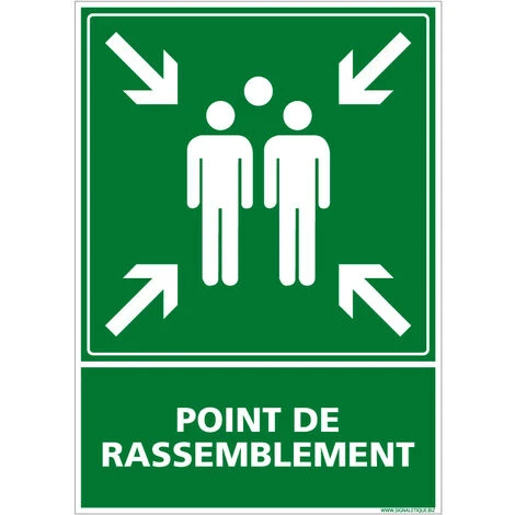 Panneau Point De Rassemblement. Panneau D'Évacuation. Signalétique Point De Rassemblement. Sticker, Panneau PVC Ou Alu - Adhésif - 75 X 105 Mm 1 Panneau Point De Rassemblement. Panneau D'Évacuation. Signalétique Point De Rassemblement. Sticker, Panneau PVC Ou Alu - Adhésif - 75 X 105 Mm