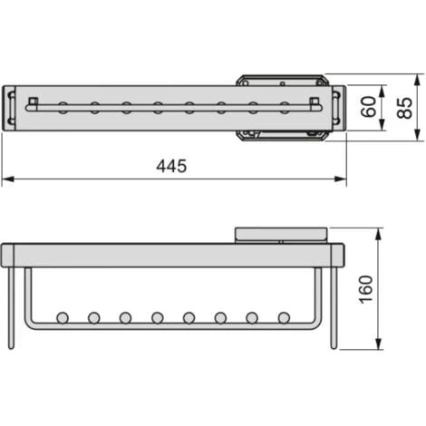 Emuca Porte-vêtements Extractible Pour Armoire, 445 Mm, Fermeture Amortie, Aluminium, Couleur Moka 2 Emuca Porte-vêtements Extractible Pour Armoire, 445 Mm, Fermeture Amortie, Aluminium, Couleur Moka – Image 2