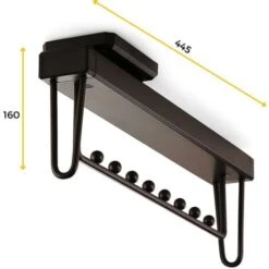 Emuca Porte-vêtements Extractible Pour Armoire, 445 Mm, Fermeture Amortie, Aluminium, Couleur Moka 5 Emuca Porte-vêtements Extractible Pour Armoire, 445 Mm, Fermeture Amortie, Aluminium, Couleur Moka -Promos Matériel Boutique 52721914 3