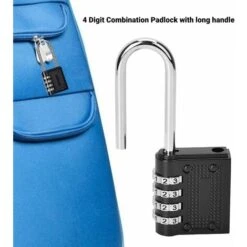 GDRHVFD Cadenas À Combinaison 4 Chiffres, Serrure Combinée, Code Casier Valise En Acier Imperméable Anti-Rouille À Longue Manille Idéal 7 GDRHVFD Cadenas À Combinaison 4 Chiffres, Serrure Combinée, Code Casier Valise En Acier Imperméable Anti-Rouille À Longue Manille Idéal -Promos Matériel Boutique 52762448 3