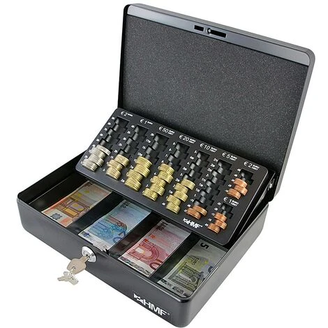 Hmf Geldkassette Mit Euro Münzzählbrett 30x24x9cm Schwarz 1 Hmf Geldkassette Mit Euro Münzzählbrett 30x24x9cm Schwarz