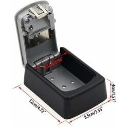 Boîte à Clé Sécurisée, Avec Serrure 4 Chiffres à Code Supérieur Grand Clés Boîte, étanche à L'eau Et à La Rouille,Boite A Clef Mural Pour Une Utilisation En Intérieur Et En Extérieur. -Promos Matériel Boutique 53929700 3