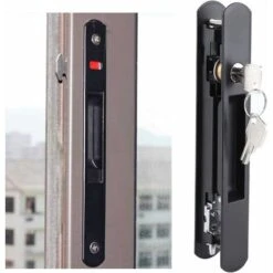 Verrou De Porte- Porte Coulissante Fenêtre Crochet Serrure Porte Mobile Moderne Simple Double Face Serrure Pour La Maison，Starlight -Promos Matériel Boutique 54168834 4