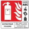 Panneaux Extincteur Classe ABC 100x100