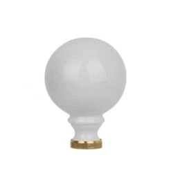 Boule De Rampe D'escalier En Porcelaine Blanche Diamètre 100mm
