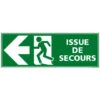 Panneau Issue De Secours Flèche Gauche. Panneau Sortie De Secours. Autocollant Issue Secours Flèche Gauche, PVC, Alu - Adhésif - 210 X 75 Mm