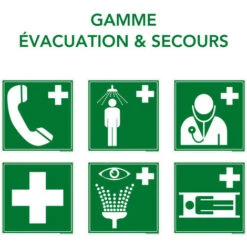 Panneau Issue De Secours Flèche Gauche. Panneau Sortie De Secours. Autocollant Issue Secours Flèche Gauche, PVC, Alu - Adhésif - 210 X 75 Mm -Promos Matériel Boutique 54630548 4