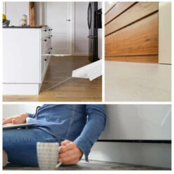 STEIGNER Joint Pour Plinthe Cuisine, Profil D’étanchéité Pour Socle Cuisine, 15mm / 16mm / 17mm, Longueur : 1,5m, TRANSPARENT -Promos Matériel Boutique 54722817 5