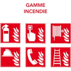 Panneau Échelle Incendie. Signalisation Sécurité Incendie. Autocollant échelle Incendie, Panneau PVC, Alu - Adhésif - 125 X 125 Mm -Promos Matériel Boutique 54828436 3