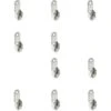 Emuca Lot De 10 Supports Emuca Pour Barre De Penderie Armoire En Acier Finition Nickelé