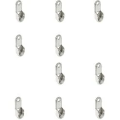 Emuca Lot De 10 Supports Emuca Pour Barre De Penderie Armoire En Acier Finition Nickelé