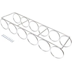 Emuca Porte-bouteille Supra Avec 6 Trous Pour Meubles., Chromé, Acier, 1 Ut.