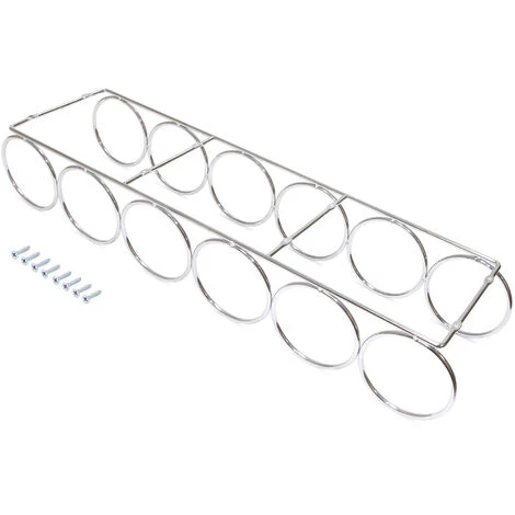 Emuca Porte-bouteille Supra Avec 6 Trous Pour Meubles., Chromé, Acier, 1 Ut. 1 Emuca Porte-bouteille Supra Avec 6 Trous Pour Meubles., Chromé, Acier, 1 Ut.