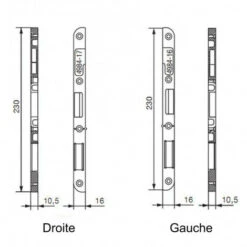 Jeu Gâches Pour Serrure 10500 VACHETTE - Choisissez Vos Options: Gauches -Promos Matériel Boutique 548809 3