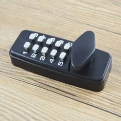 Verrou De Porte à Code Numérique Chromé Résistant Aux Intempéries - Bouton De Verrouillage à Combinaison Serrure De Porte à Combinaison Mécanique étanche Noir-Macaron -Promos Matériel Boutique 54892563 3