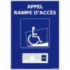 Panneau Appel Rampe D'Accès + Sonnette Sans Fil. Signalisation Handicap. Panneau Appel Pour PMR En PVC 15 X 21 Cm