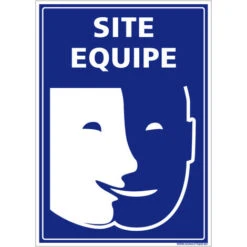 Panneau Site Équipé Déficience Mentale. Signalisation Handicap. Sticker Déficience Mentale, Panneau PVC Ou Aluminium - Adhésif - 75 X 105 Mm