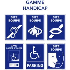 Panneau Site Équipé Déficience Mentale. Signalisation Handicap. Sticker Déficience Mentale, Panneau PVC Ou Aluminium - Adhésif - 75 X 105 Mm -Promos Matériel Boutique 55071255 3
